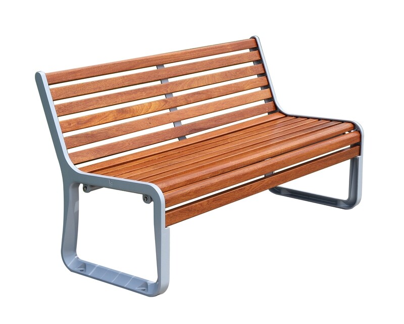 Ofix Park Bench Cast Aluminium Structure with Jatoba Hardwood Board (180*68) (Beech)