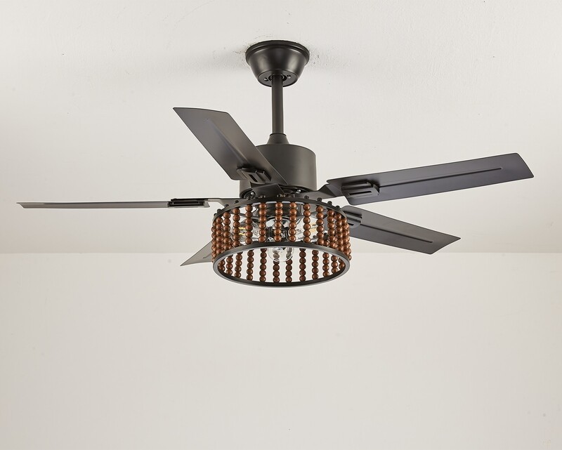 MYKE Ceiling Fan (52") (Black)  (Bulb Not Included)  (2 yrs Warranty)