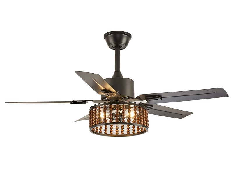 MYKE Ceiling Fan (52") (Black)  (Bulb Not Included)  (2 yrs Warranty)