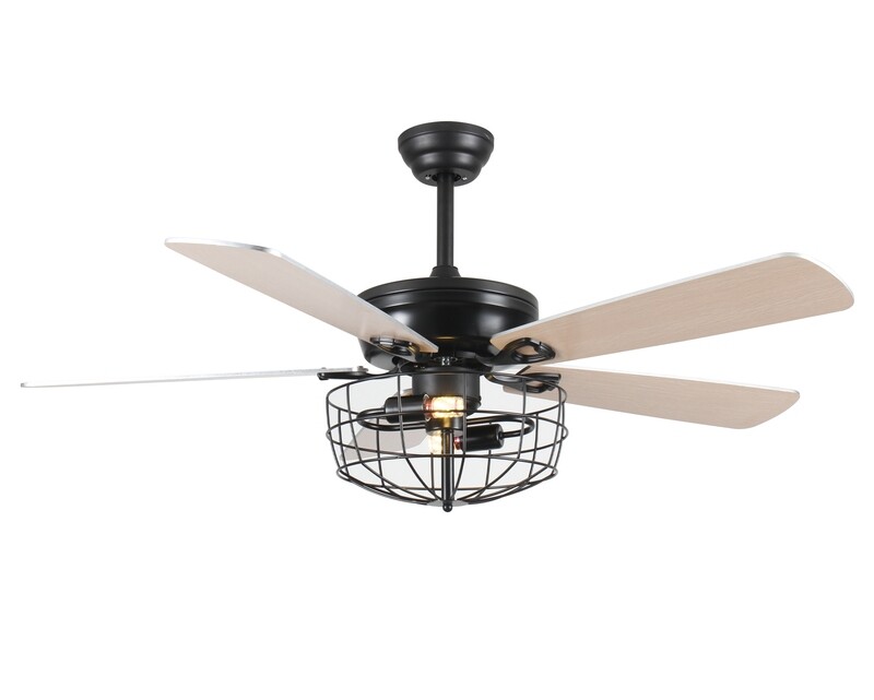 MYKE Ceiling Fan (52") (Black)  (Bulb Not Included)  (2 yrs Warranty)
