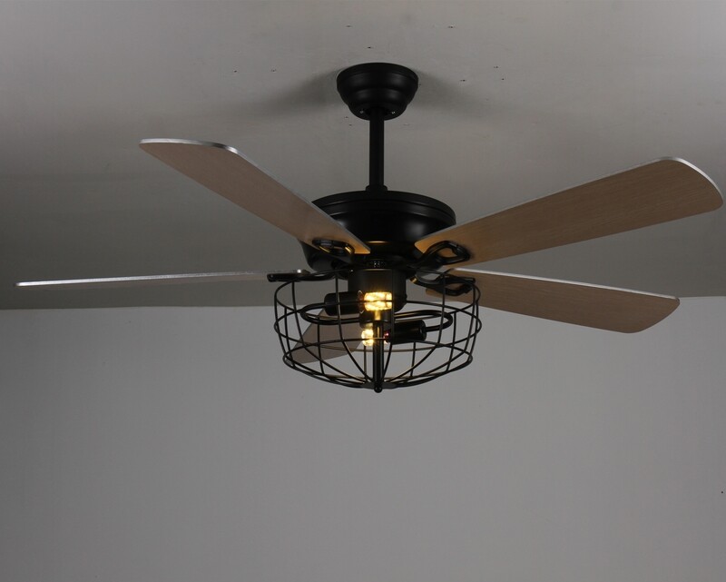 MYKE Ceiling Fan (52") (Black)  (Bulb Not Included)  (2 yrs Warranty)