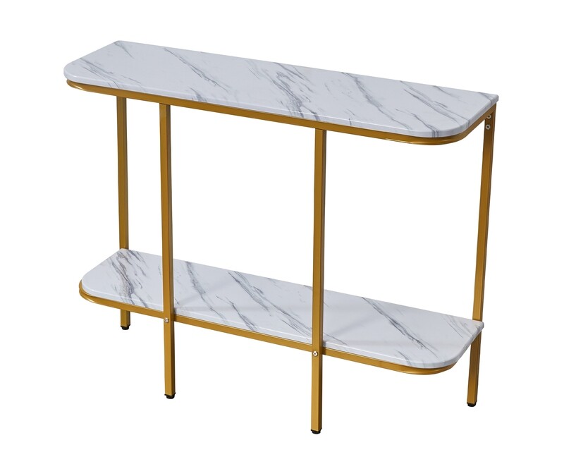 Ofix Amina Console Table (100*30) (White+Gold)