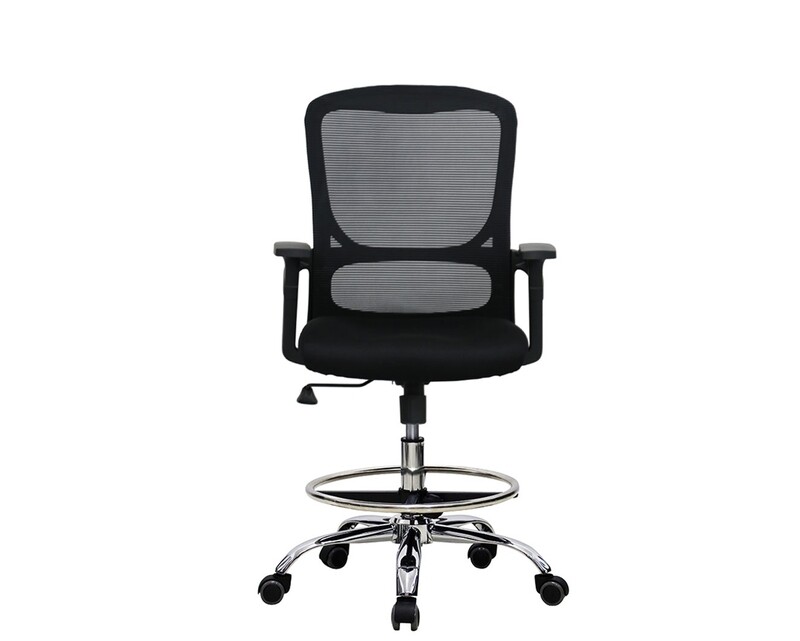 Ofix Deluxe D88 Tilt-Back Drafting High Chair (Black)