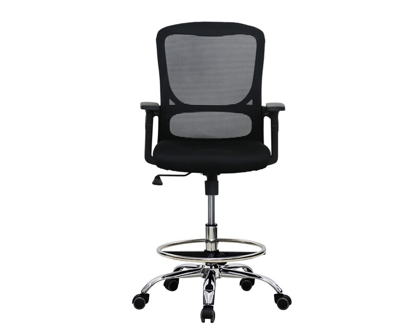 Ofix Deluxe D88 Tilt-Back Drafting High Chair (Black)