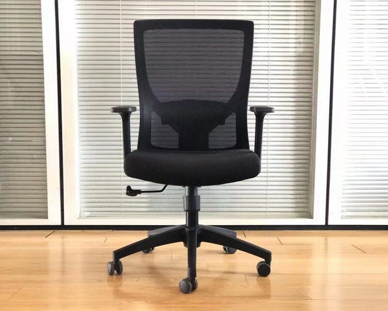 Ofix Deluxe-S87 3D Armrest Mid Back Mesh Chair (Black)
