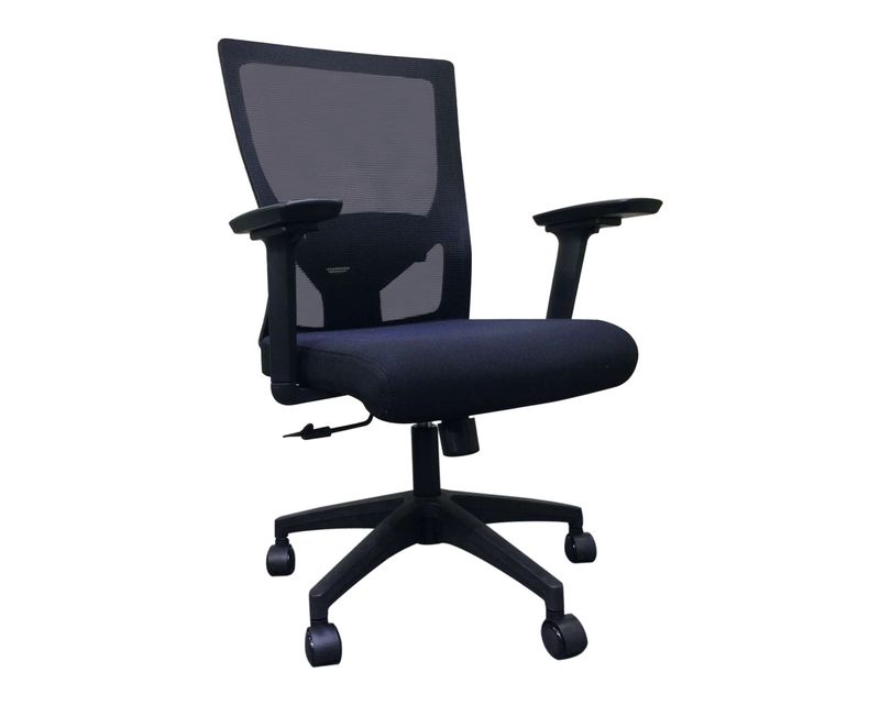 Ofix Deluxe-S87 Fixed Armrest / Deluxe-S87 3D Armrest Mid Back Mesh Chair (Black)