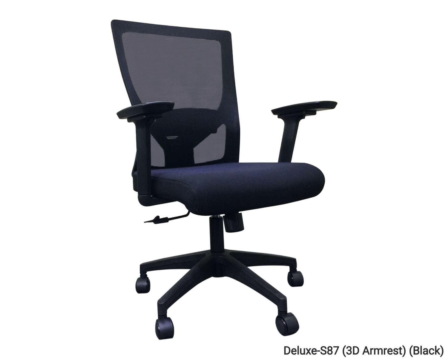 Ofix Deluxe-S87 3D Armrest Mid Back Mesh Chair (Black), Model: Deluxe-S87 (3D Armrest) (Black) (Best Seller-Limited Stock)