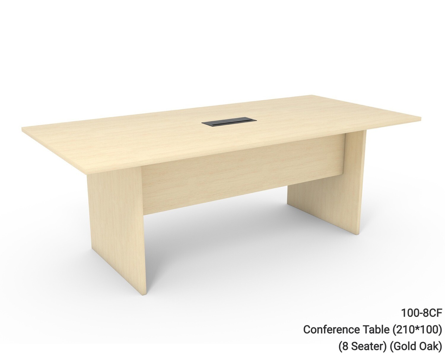 Ofix 8 Seaters Conference Table 100-8CF (210*100) (Seating Capacity Will Vary Depending on the Chair Width), Model no.:: 100-8CF-Conference Table (210*100) (8 Seater) (Gold Oak)