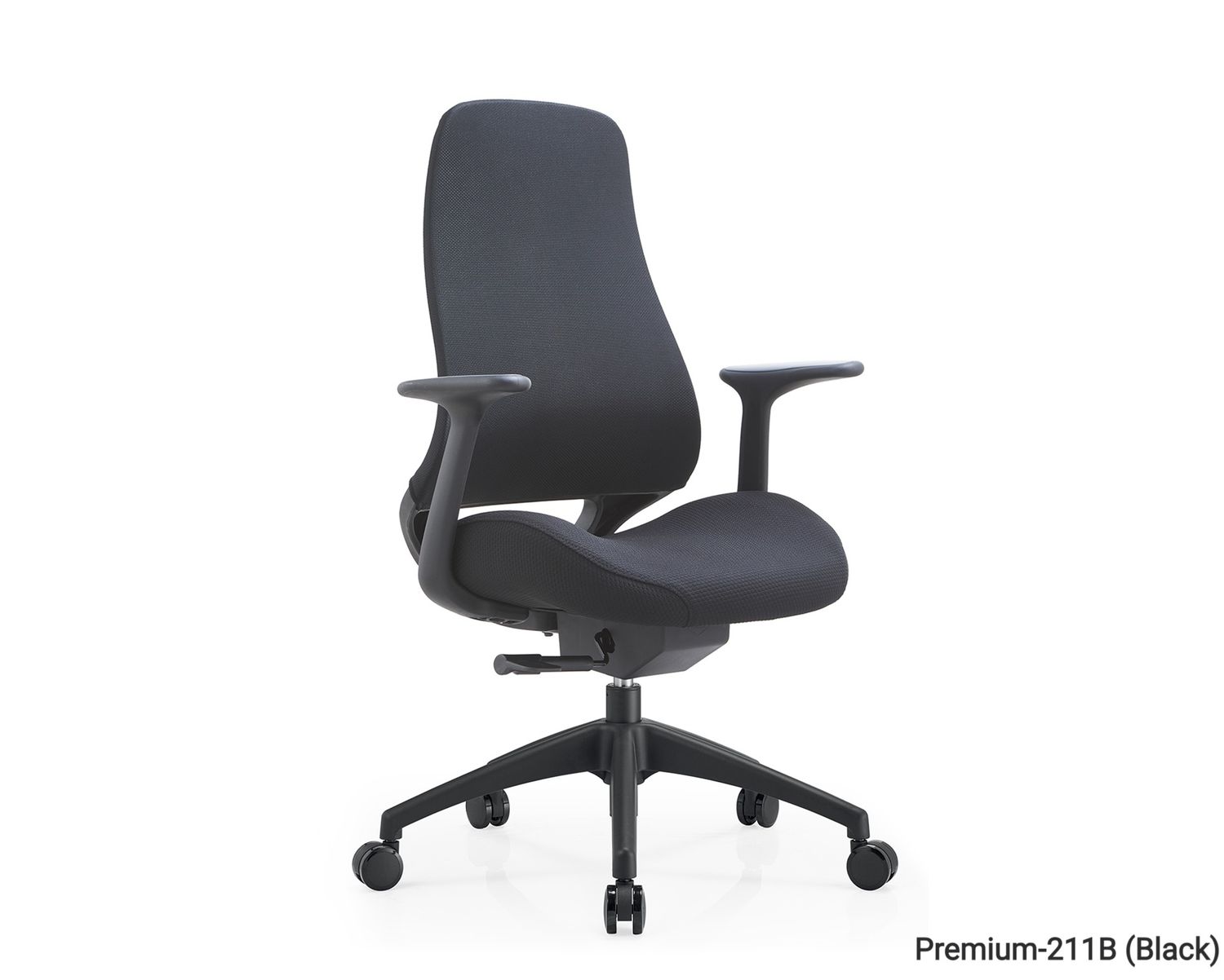 Ofix Premium-211 Mid Back Mesh Chair (Black), Color:: Premium-211B (All Black)