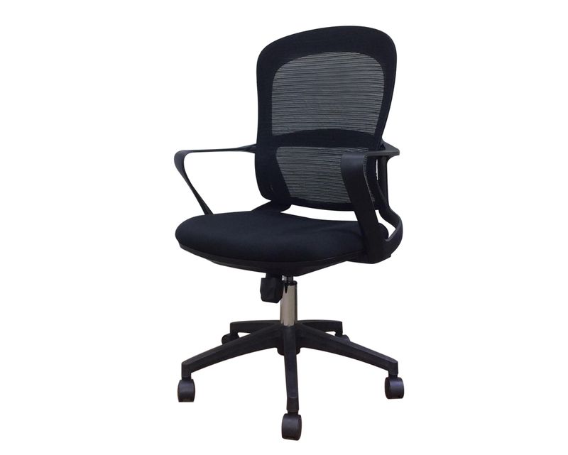 Ofix Deluxe-336 Mid Back Mesh Chair (Black)
