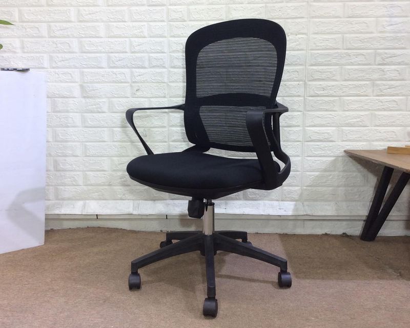 Ofix Deluxe-336 Mid Back Mesh Chair (Black)
