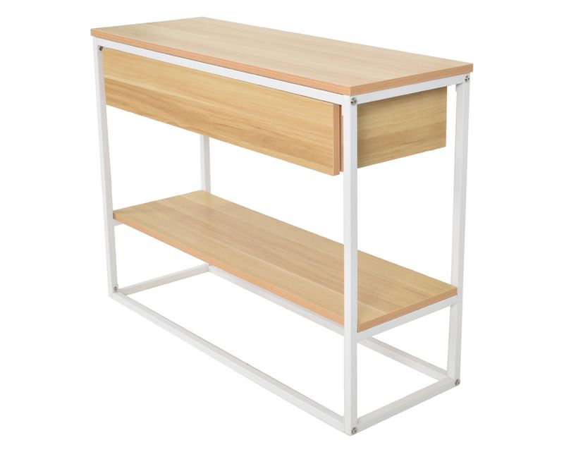 Ofix Alina Console Table (100*35) (Natural Wood+White)