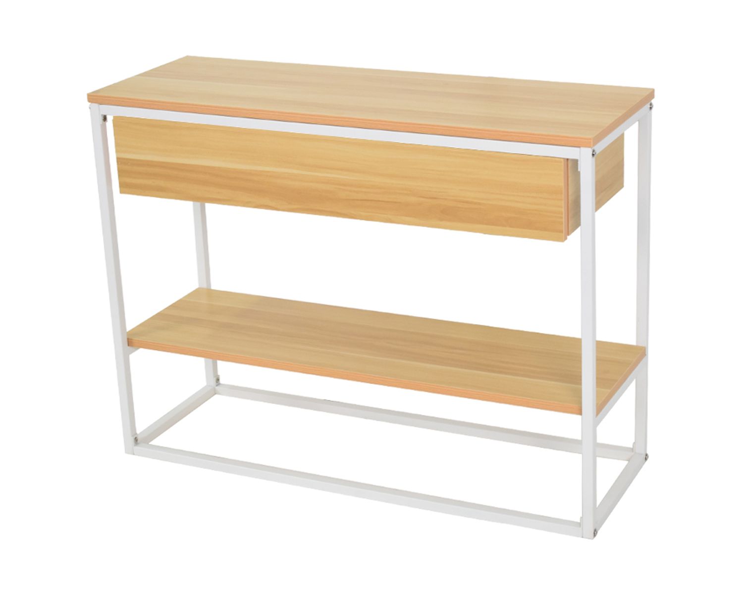 Ofix Alina Console Table (100*35) (Natural Wood+White), Model:: Alina Console Table (100*35) (Natural Wood+White)