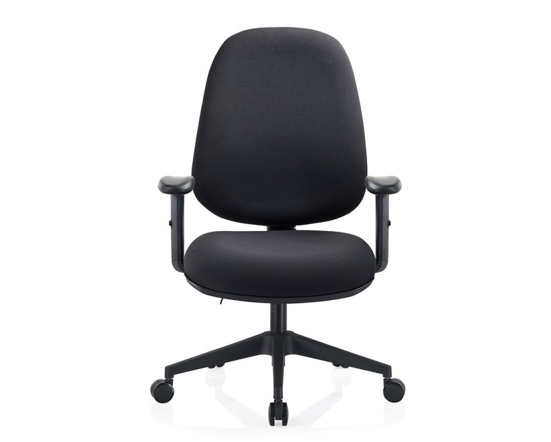 Ofix Deluxe-A09 Typist 1D Armrest Mid Back Office Chair (Black)