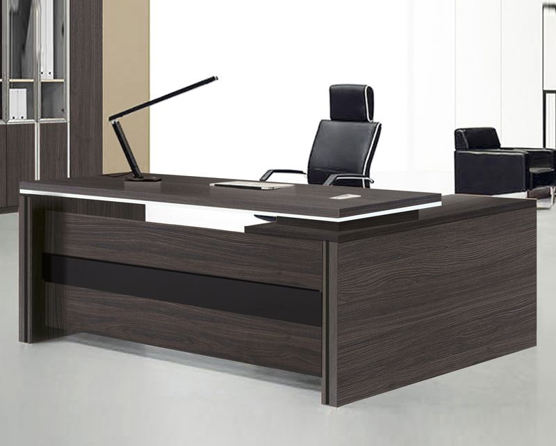 Ofix 14ET03 Executive Desk with Side Cabinet (Walnut)