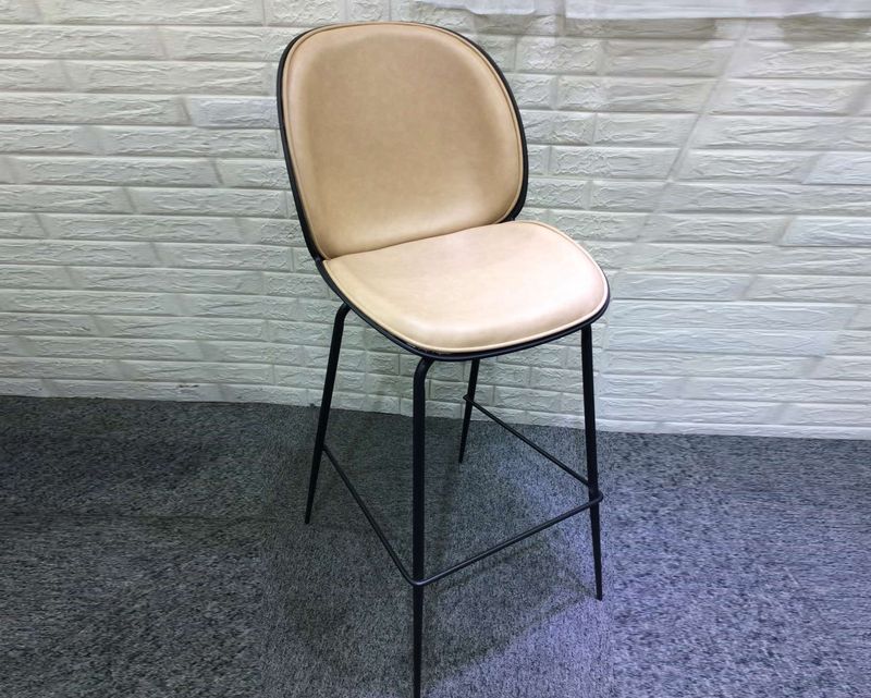 Ofix Rowan PU Leather Seat  Bar High Chair (Beige, Olive)