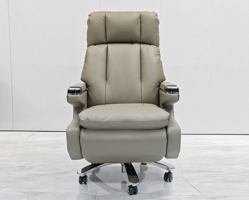 Ofix CEO Premium Acacia E-Powered with Footrest High Quality Office Chair (Khaki)