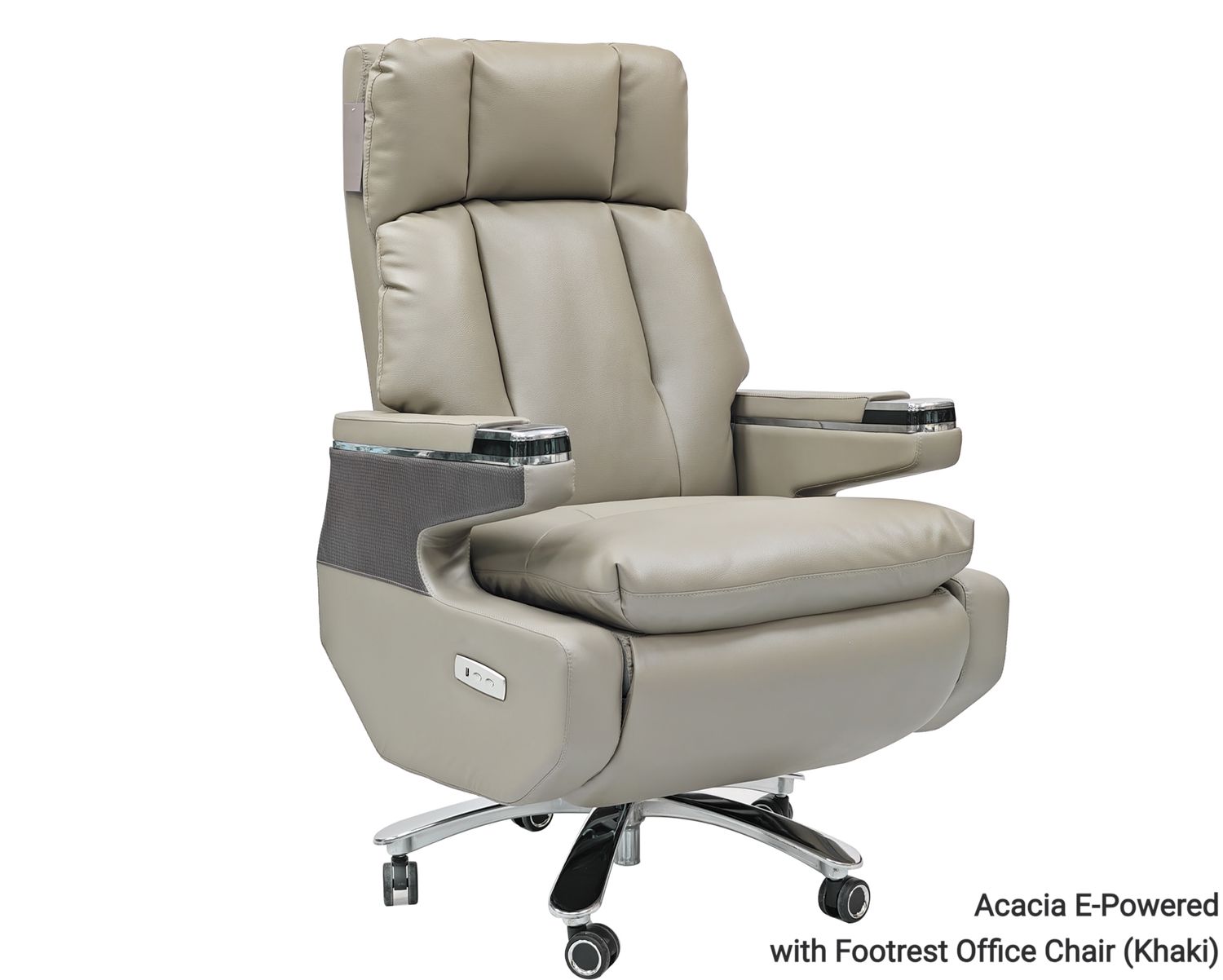 Ofix CEO Premium Acacia E-Powered with Footrest High Quality Office Chair (Khaki), Model &amp; Color: CEO Premium Acacia E-Powered with Footrest Office Chair (Khaki)