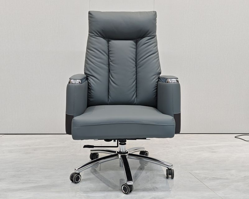 Ofix Premium-A2317 PU-Leather Office Chair (Grey)