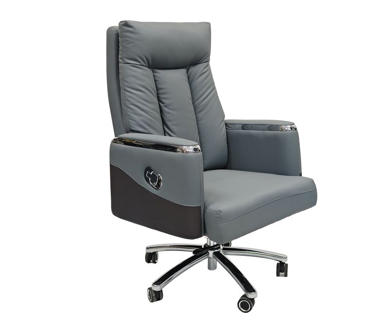 Ofix Premium-A2317 PU-Leather Office Chair (Black, Grey)