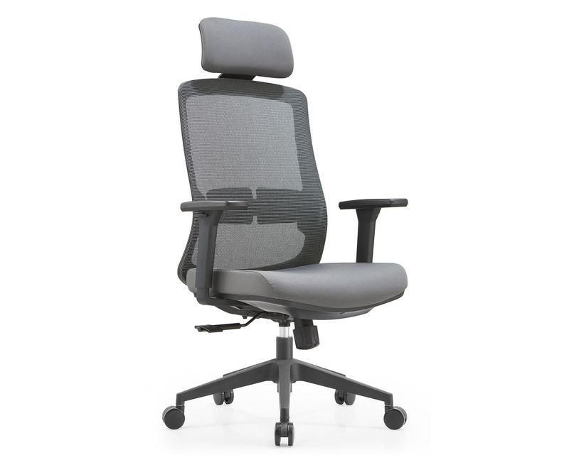 Ofix Deluxe LM-188A High Back Mesh Chair (Grey, Black)