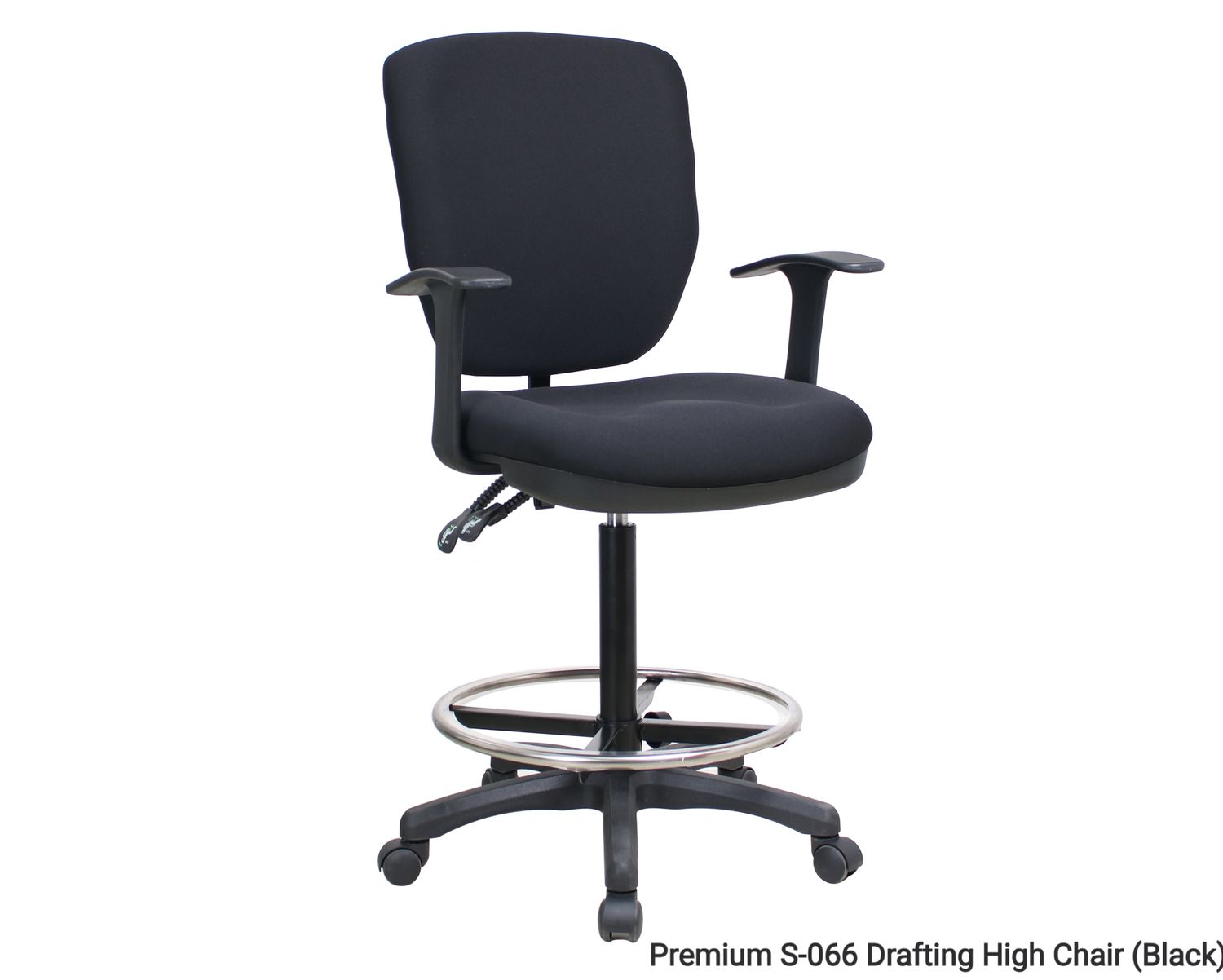 Ofix Premium S-066 Drafting High Chair (Black, Grey), Model: Premium S-066 Drafting High Chair (Black)