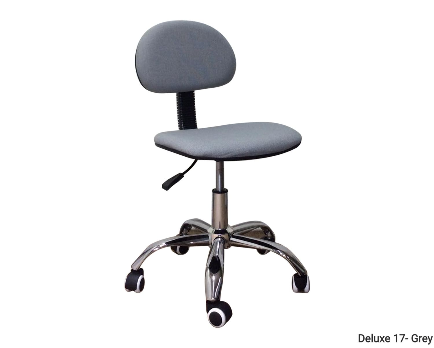 Ofix Deluxe-17 Fabric Mid Back Mesh Chair (Grey), Model: Deluxe-17- Grey Fabric