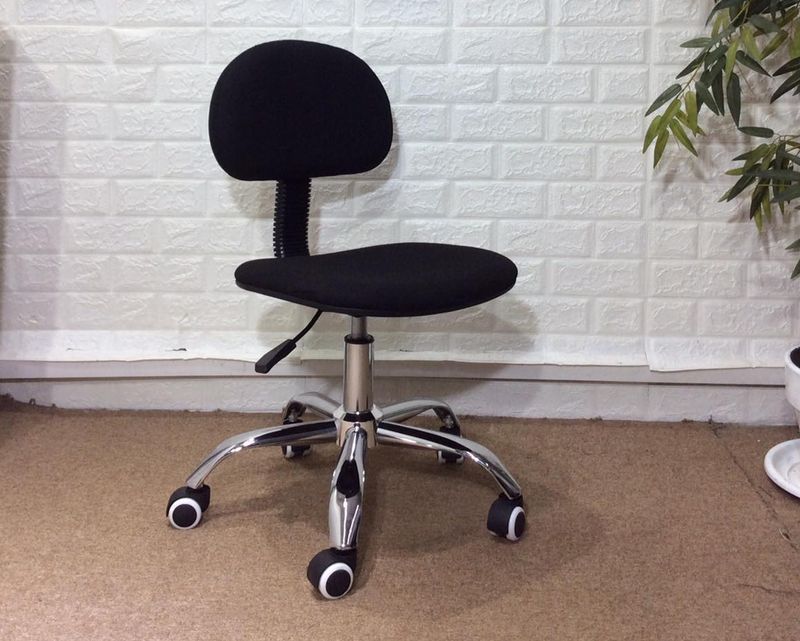 Ofix Deluxe-17 Fabric Mid Back Mesh Chair (Black)