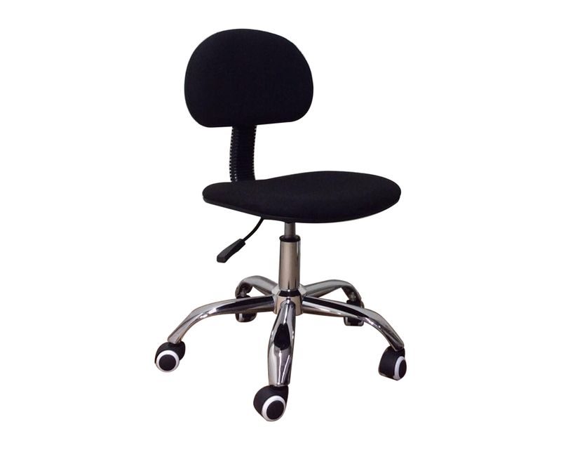 Ofix Deluxe-17 Fabric Mid Back Mesh Chair (Black)