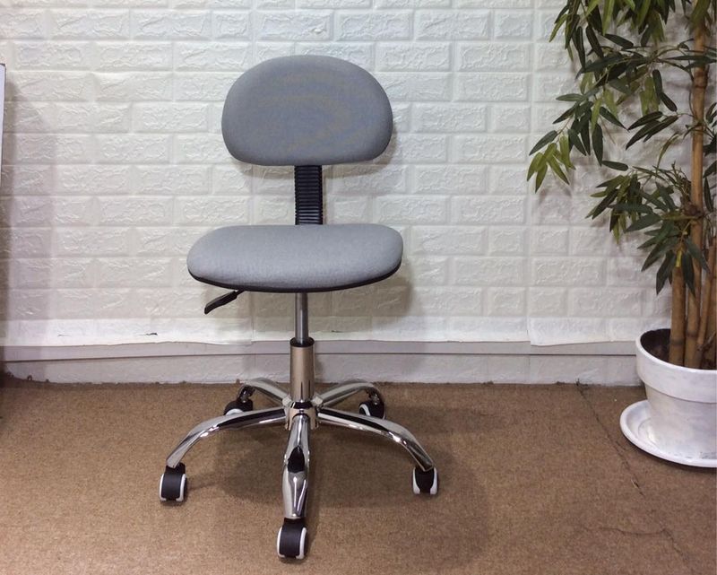 Ofix Deluxe-17 Fabric Mid Back Mesh Chair (Black, Grey)