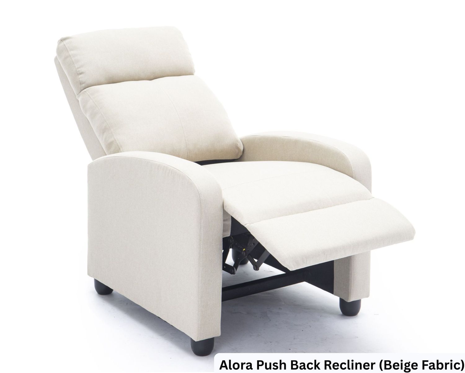 Flotti Alora Push Back Recliner (Brown, Black, Beige, Grey), Color: Alora Push Back Recliner (Beige Fabric) (Best Seller-Limited Stock)