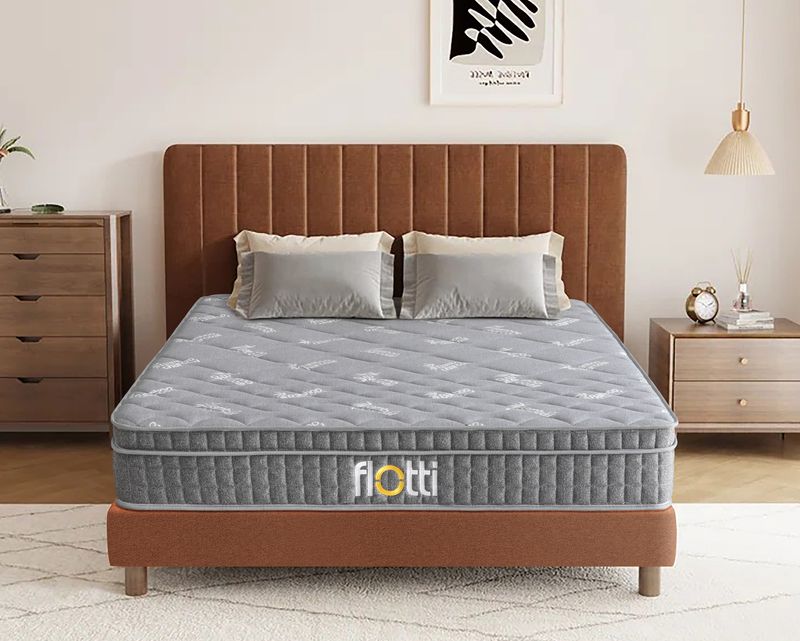 Flotti Orthopedic Bamboo Fabric 10 Inch Euro-Top Firm Pocket Spring Mattress (Single, Queen)