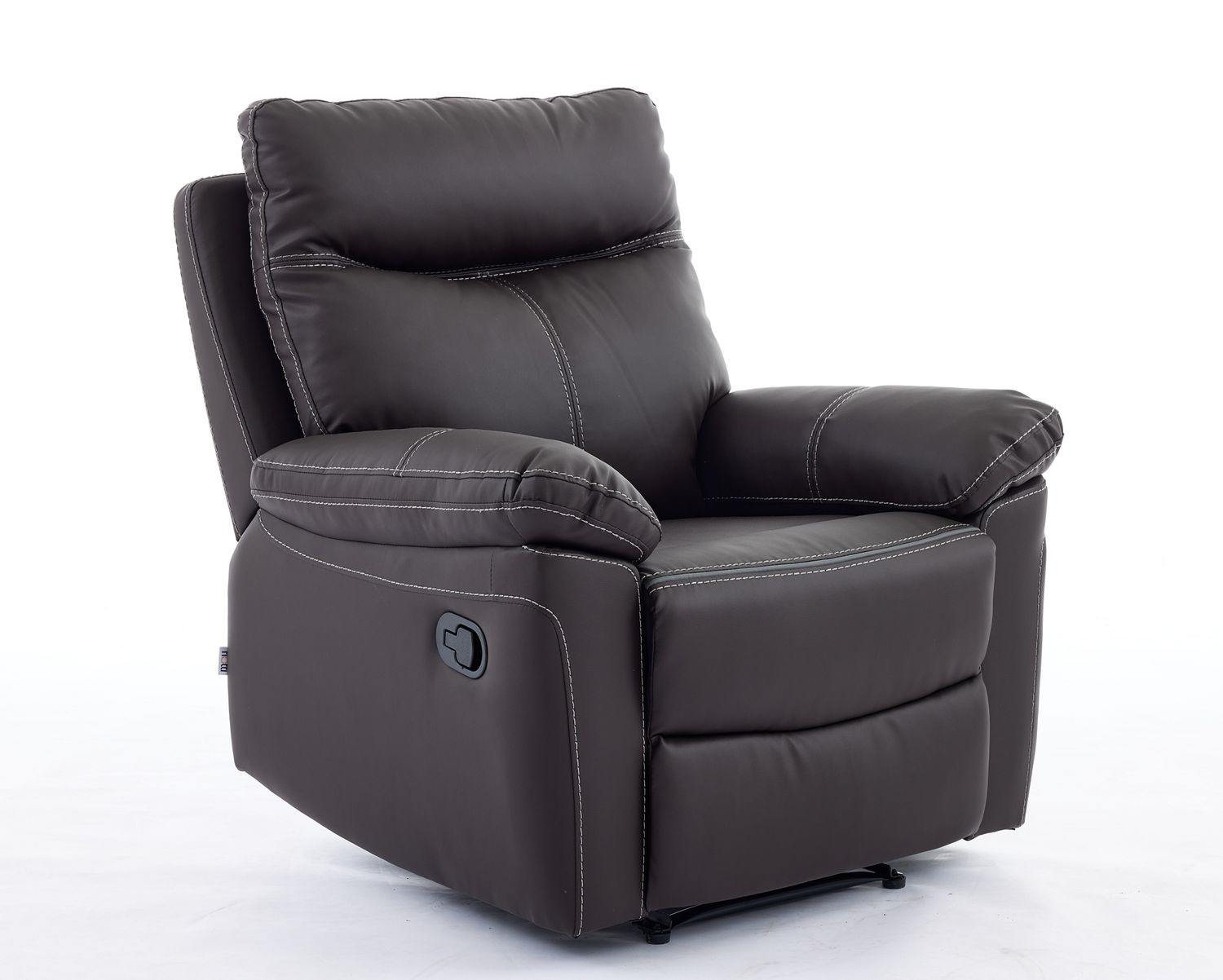 Flotti Adelina Vintage PU Cover / Fabric Cover Manual Recliner (Grey, Brown, Beige)