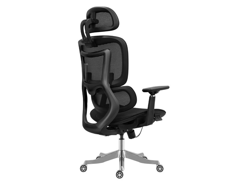XTM Premium-100 Ergonomic Office Chair (2D Lumbar Support, 3D Headrest, 4D Armrest, With Seat Slide) (Black) (2 Years Warranty)