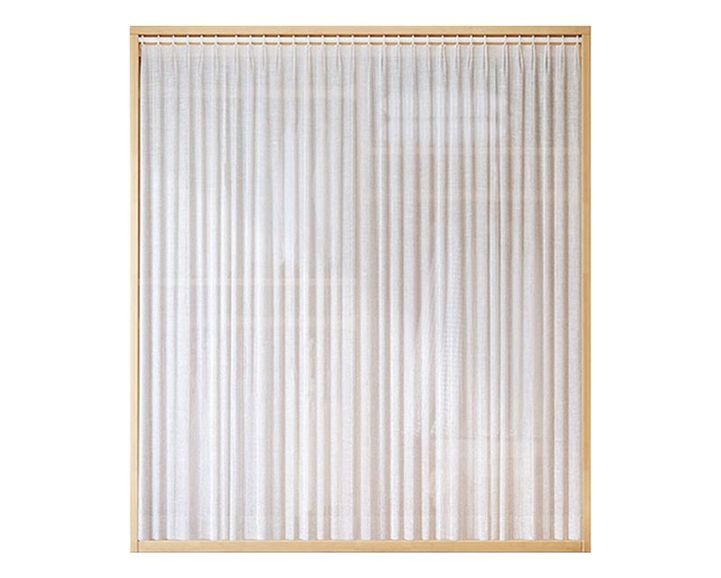 Ofix Tova-1 Solid Thailand Rubberwood  Curtain Wardrobe  (120*56)