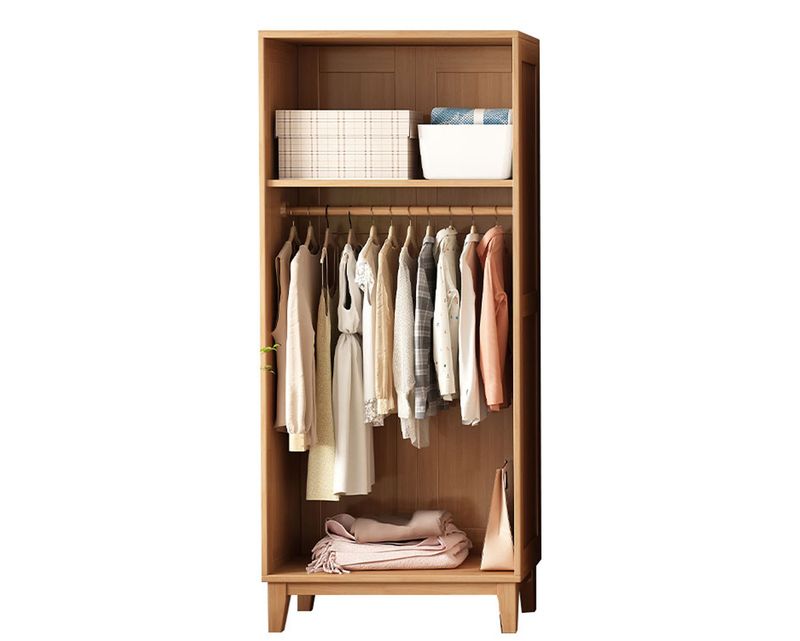 Ofix Tevin Solid Thailand Rubberwood  2-Door Wardrobe  (89*52-Swing Door)