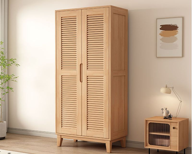 Ofix Tevin Solid Thailand Rubberwood  2-Door Wardrobe  (89*52-Swing Door)