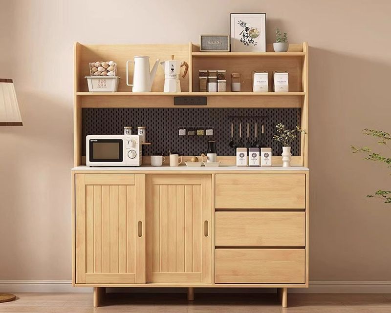 Ofix Owen Solid Thailand Rubberwood Side Board Cabinet (160*40)