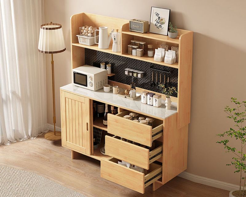 Ofix Owen Solid Thailand Rubberwood Side Board Cabinet (160*40)