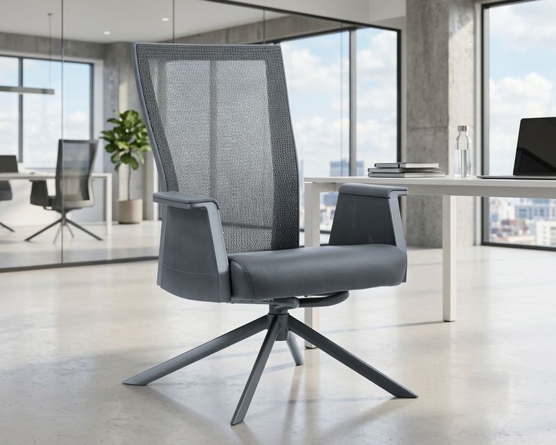 Ofix Orion-V Mid Back Mesh Chair (All Grey)