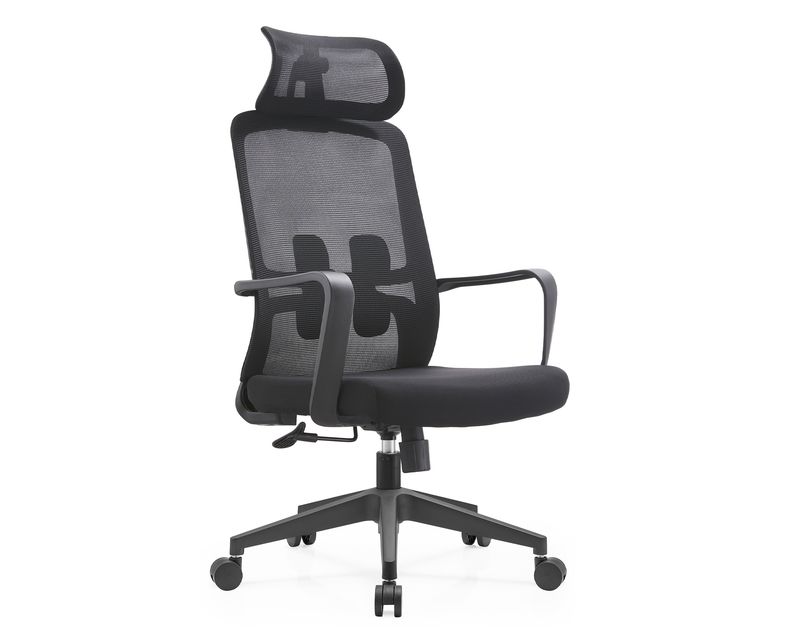 Ofix Deluxe S02-H High Back Molded Foam Chair (Black, Grey)