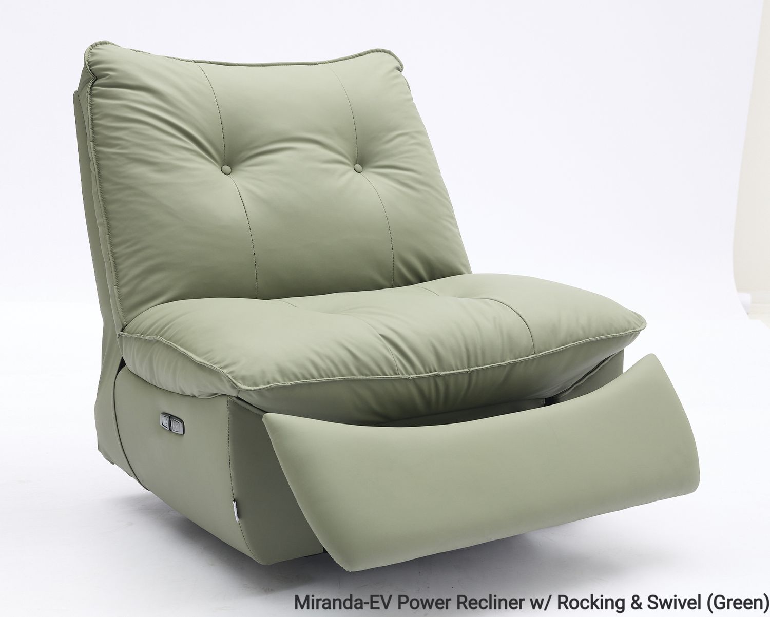 Flotti Miranda Scratch-Proof (Power Recliner w/ Rocking &amp; Swivel) (Green), Model/ Color: Miranda-EV Power Recliner w/ Rocking &amp; Swivel) (Green)