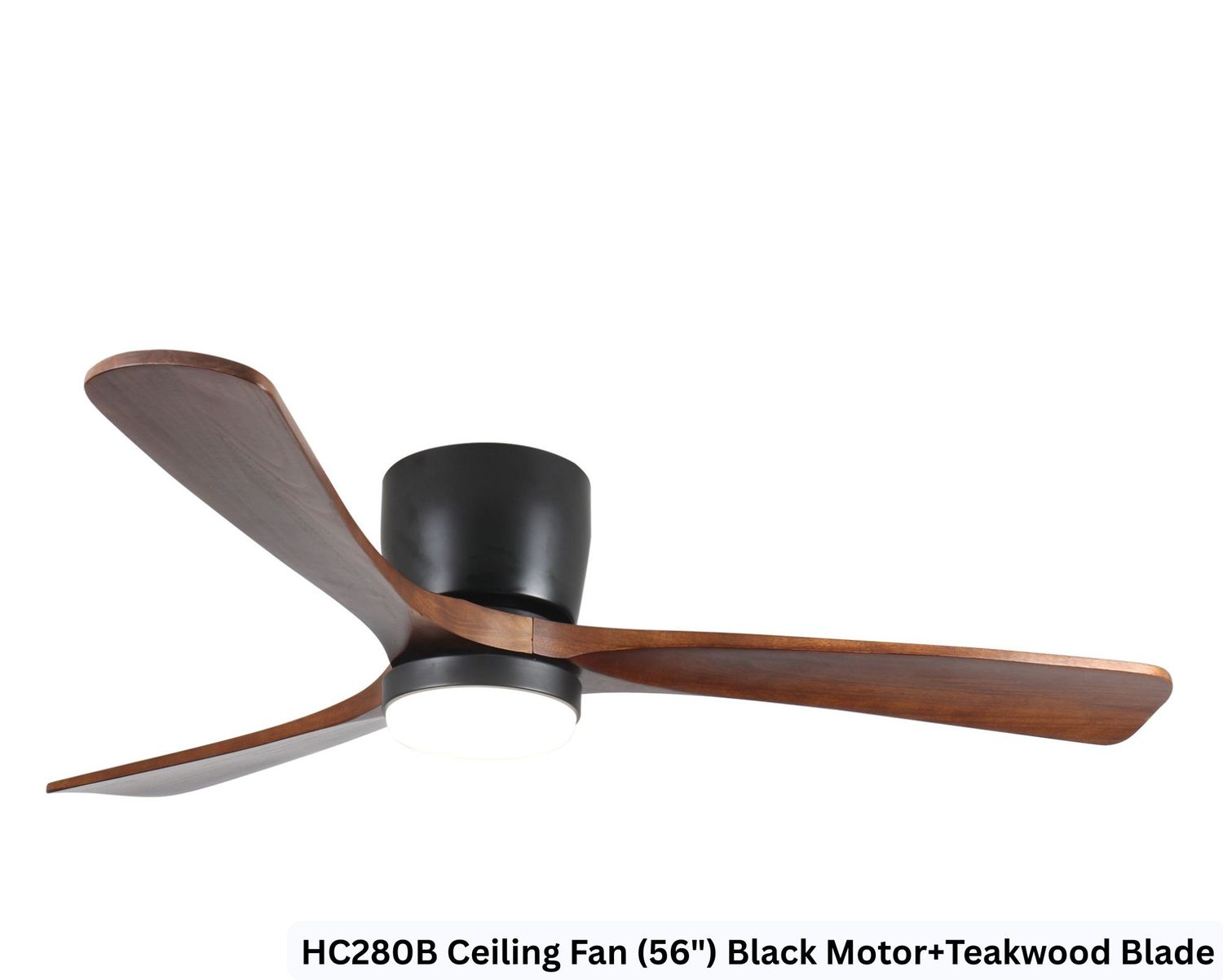 MYKE Ceiling Fan (56") (Teakwood) (2 yrs Warranty), Color: HC280B Ceiling Fan (56") Black Motor+Teakwood