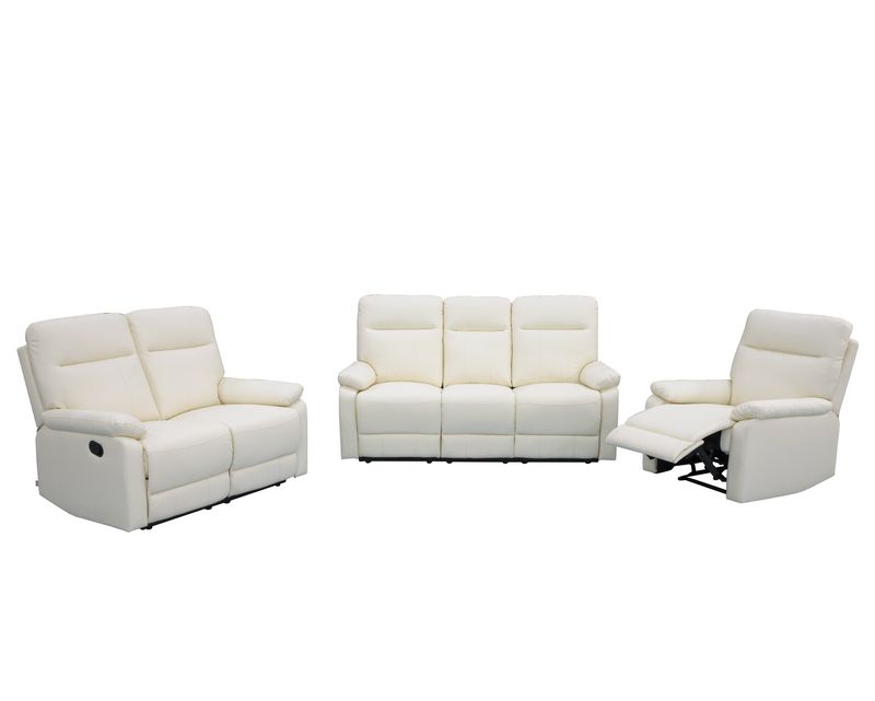 Flotti Megara Love-Seat PU Leather (Manual Recliner) (Beige)