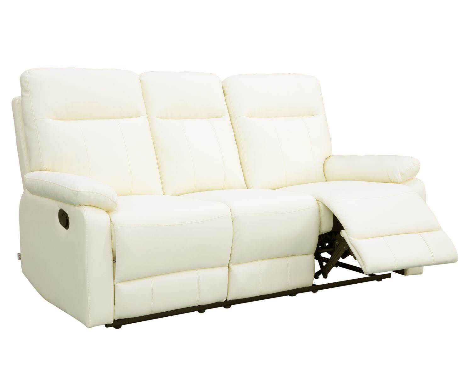 Flotti Megara 3-Seater PU Leather (Manual Recliner) (Beige)