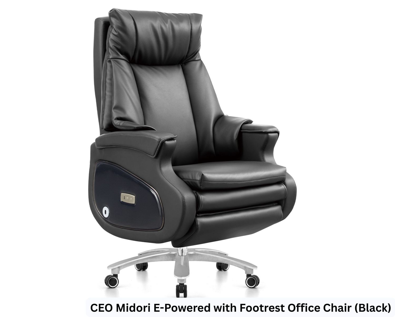 Ofix CEO Midori E-Powered with Footrest High Quality Office Chair Cowhide Leather (Black, Brown), Model &amp; Color: CEO Midori E-Powered with Footrest Office Chair (Black) (SOLD OUT, PRE-ORDER FOR MID JUNE)