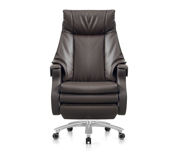 Ofix CEO Midori E-Powered with Footrest High Quality Office Chair Cowhide Leather (Brown)