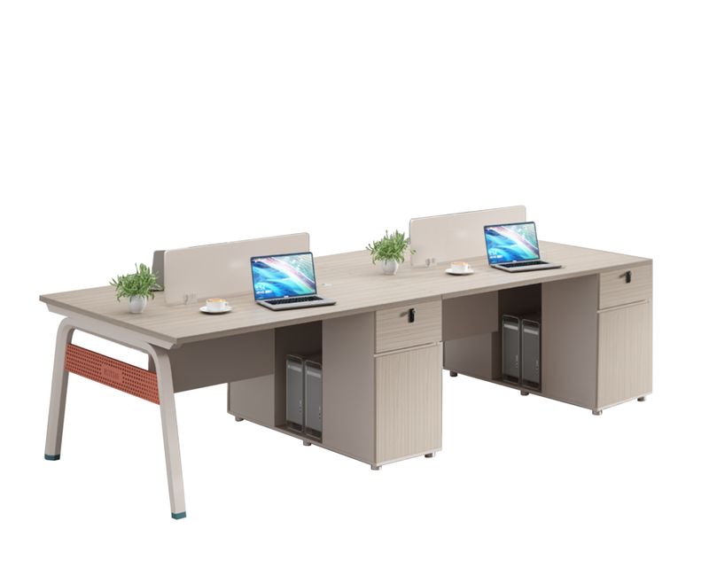 Ofix BW-SK24 4-Seater Workstation Partition Cubicle (Cherry)