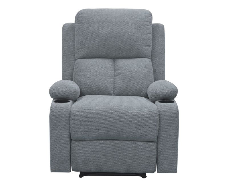 Flotti Omega-M Manual Recliner with Cup Holder (Fabric/ PU Leather)(Grey, Brown, Beige)