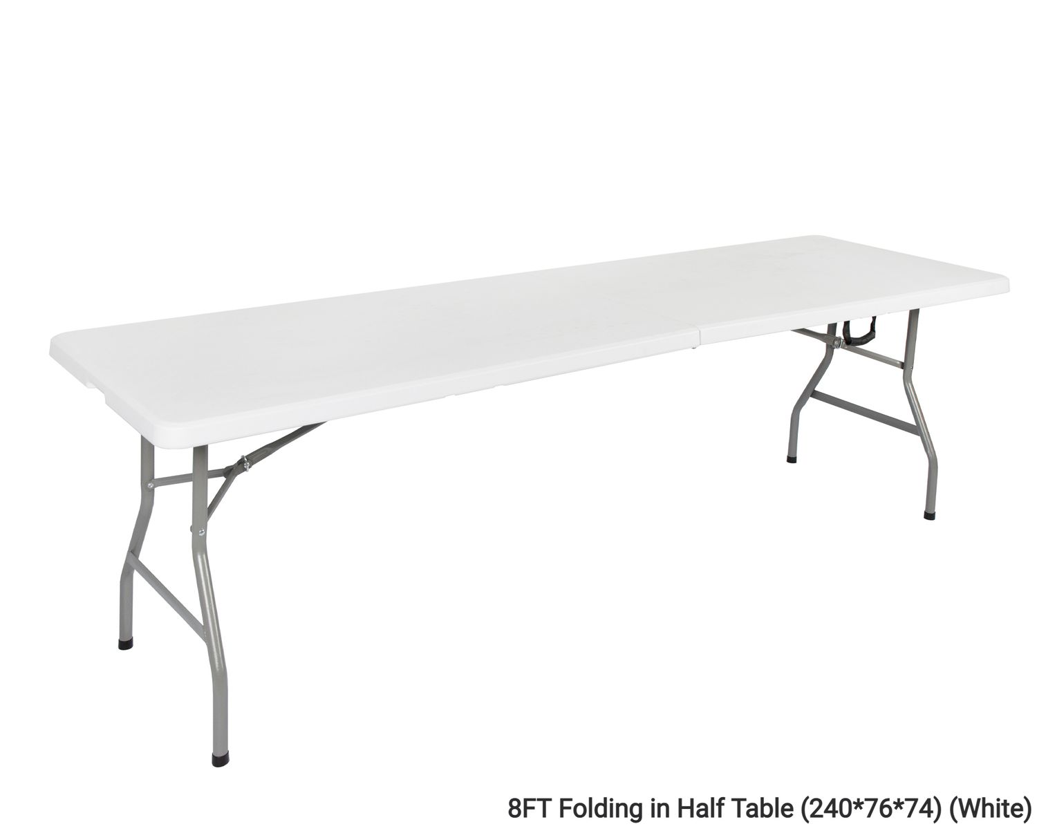 Ofix 8FT Folding in Half Table (240*76*74) (White), Model/ Color: 8FT Folding in Half Table (240*76*74) (White)